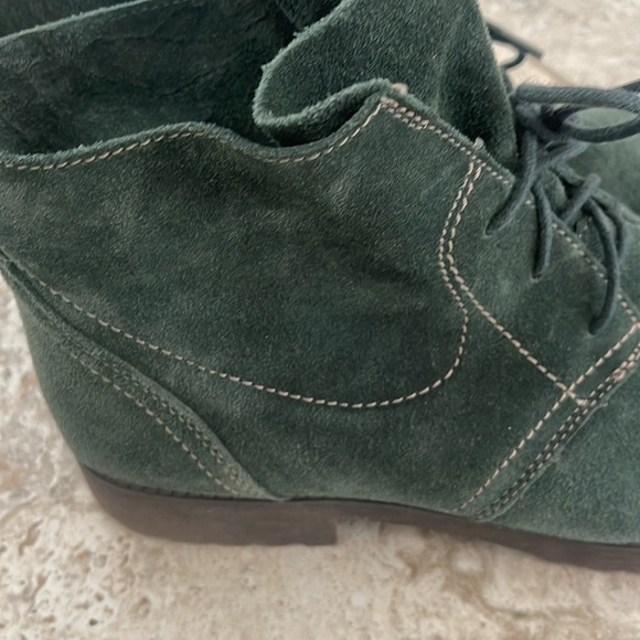 Naturalizer Women's Endellion Green Suede Leather lace up booties Sz 11M - Picture 4 of 16